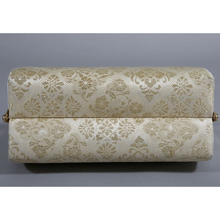 草履バッグ　ゴールド　花菱