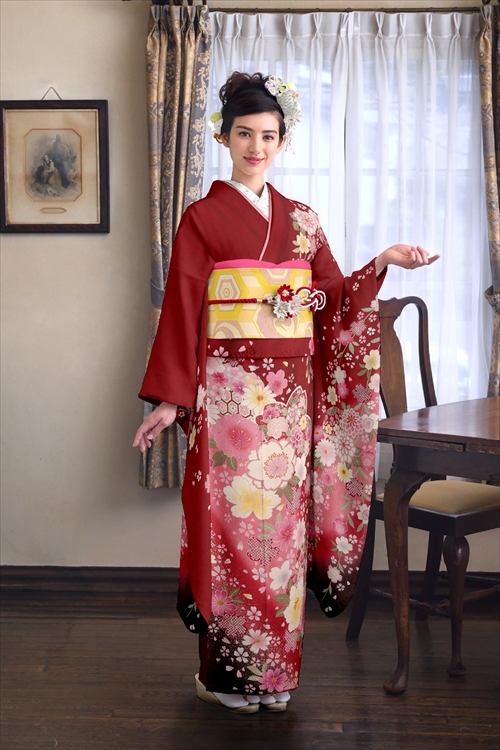 赤に桜