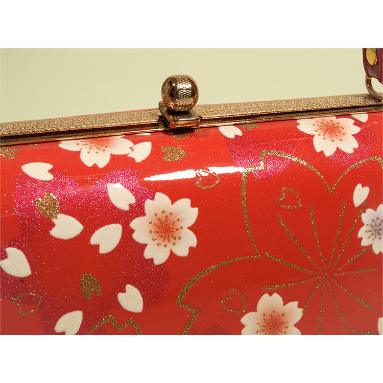 朱赤　桜　振袖用草履バック
