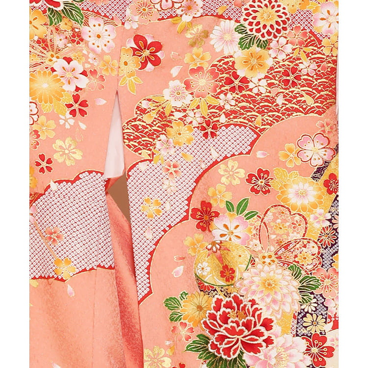 ピンク花柄古典