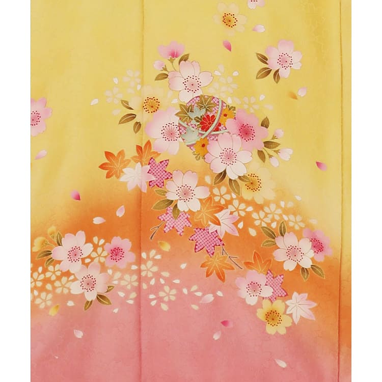 イエローとピンクに桜