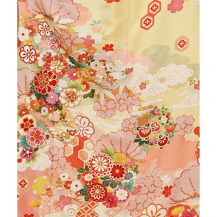 クリーム　ピンク　花丸
