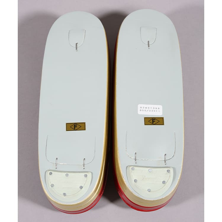 草履バッグ　赤と金