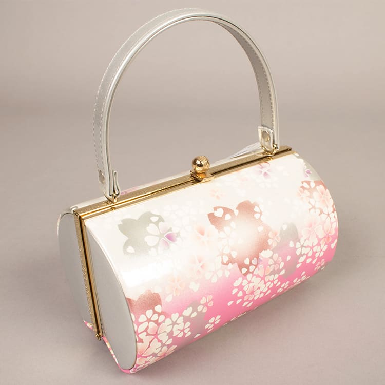 ピンク×シルバー　桜　草履バック