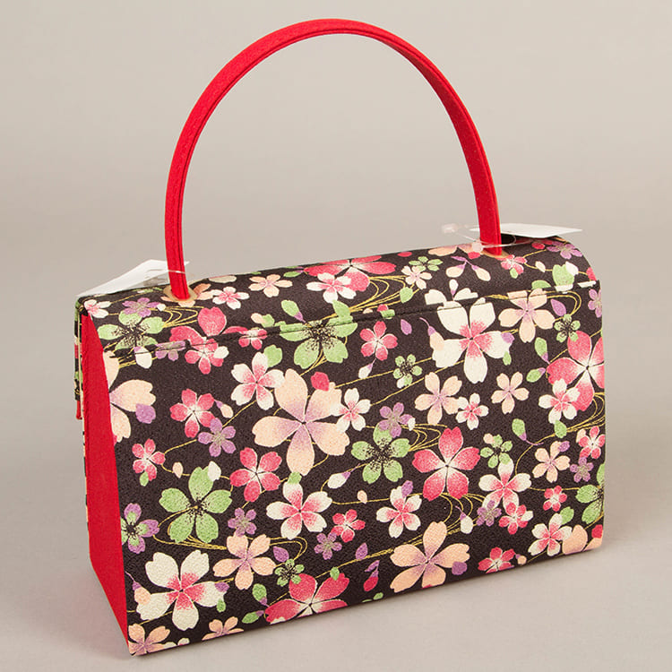 黒×赤　桜　草履バック