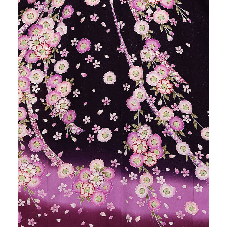 紫に桜　エレガント