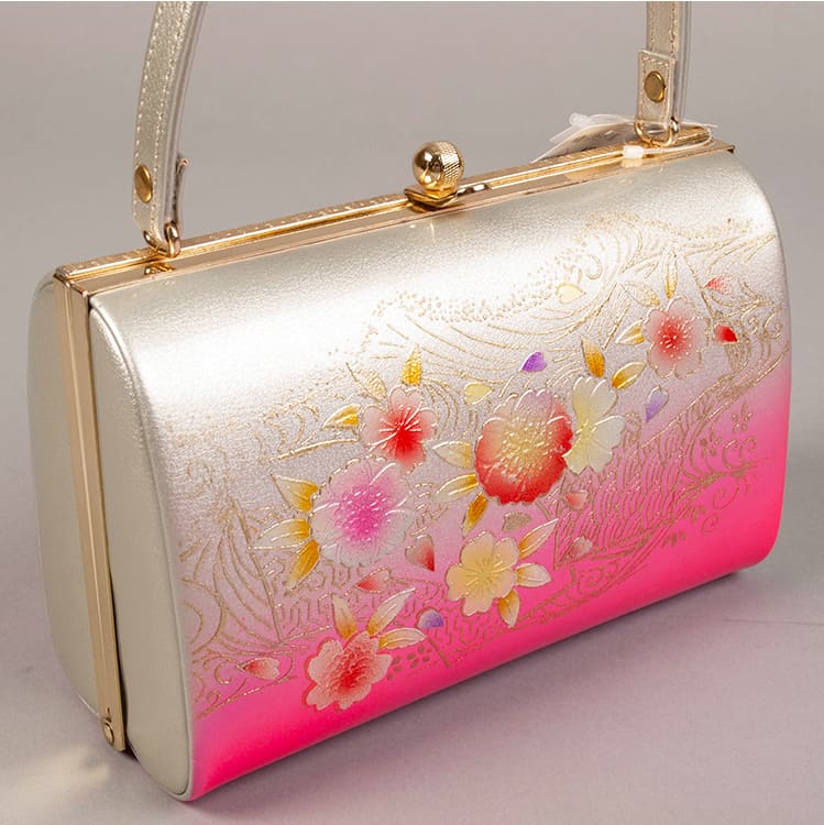シルバー×ピンク　桜　草履バック