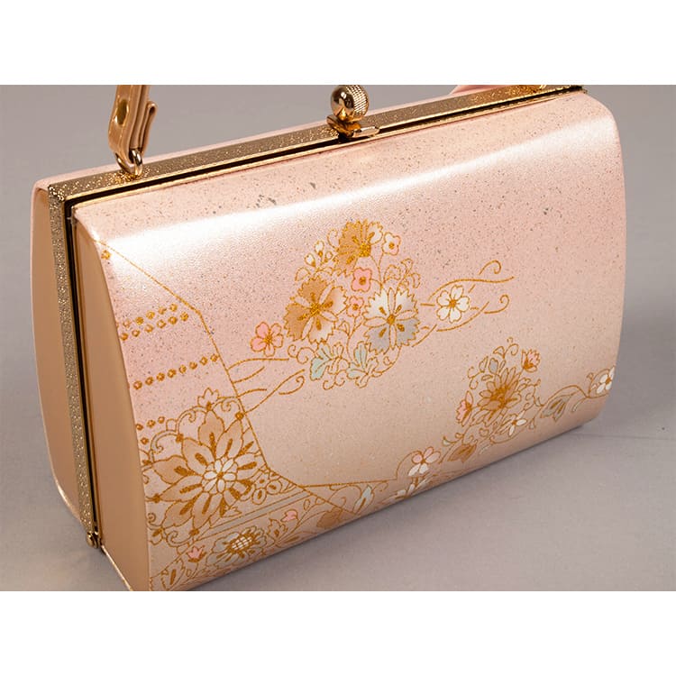 ピンク　花柄　草履バック