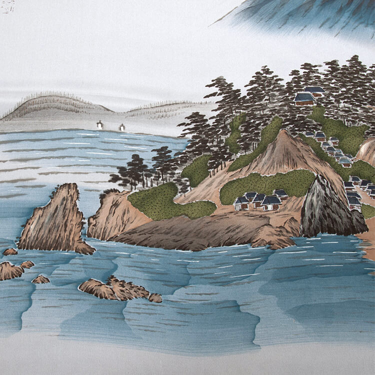 藍色富士山　額裏