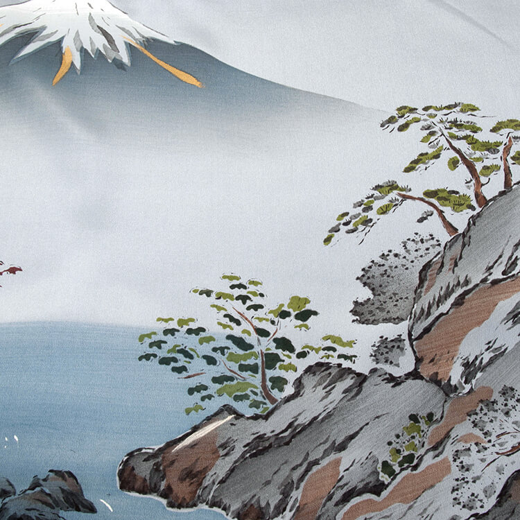 藍色富士山筏　額裏
