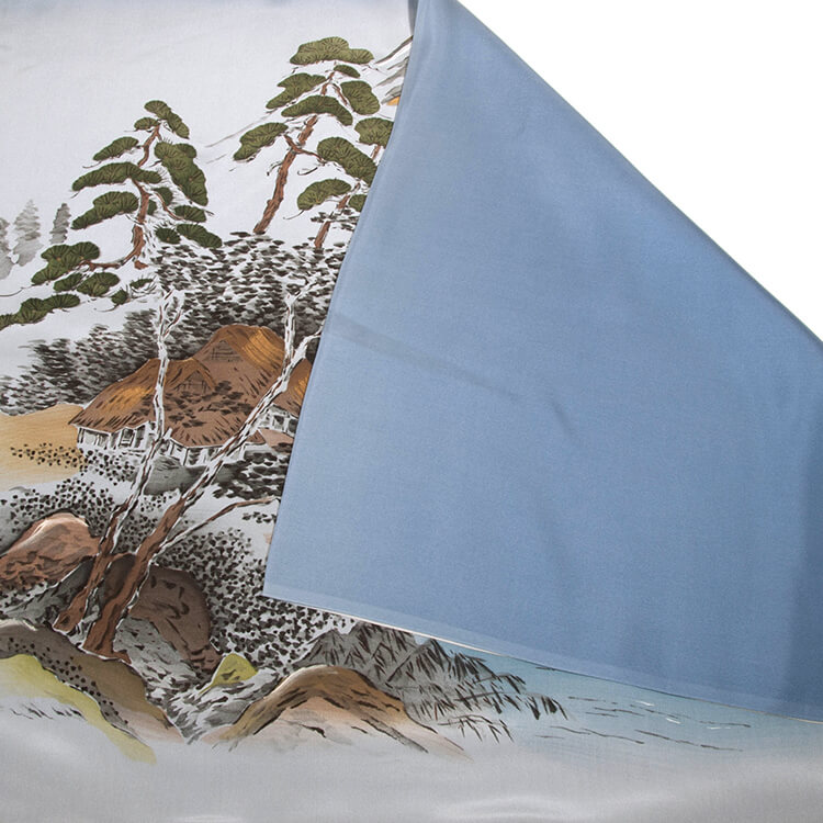 藍色山水画　額裏
