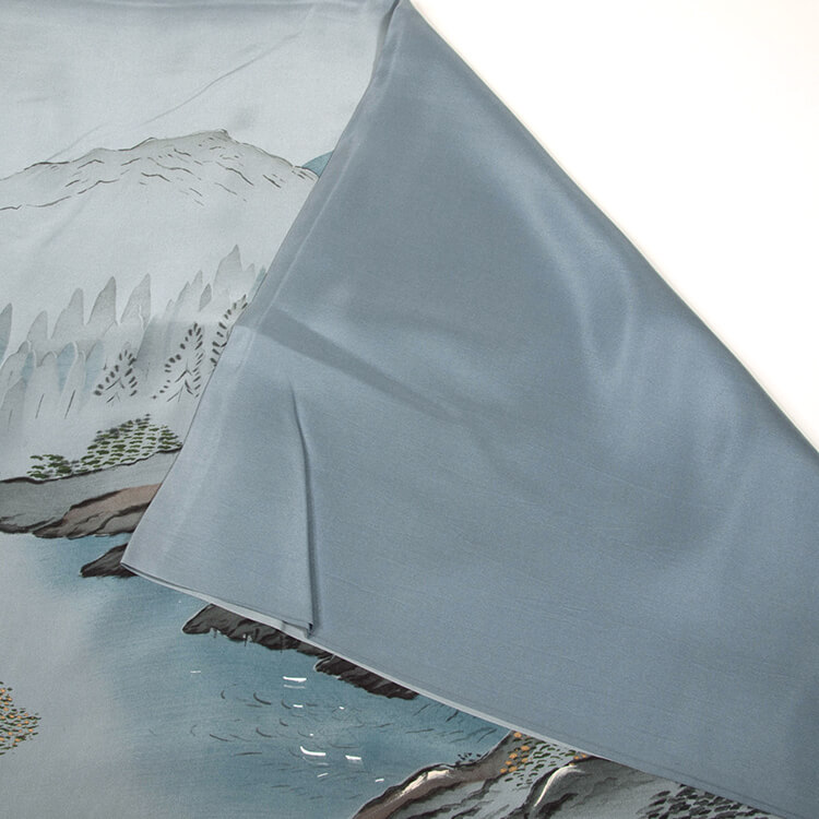 藍色山水画　額裏