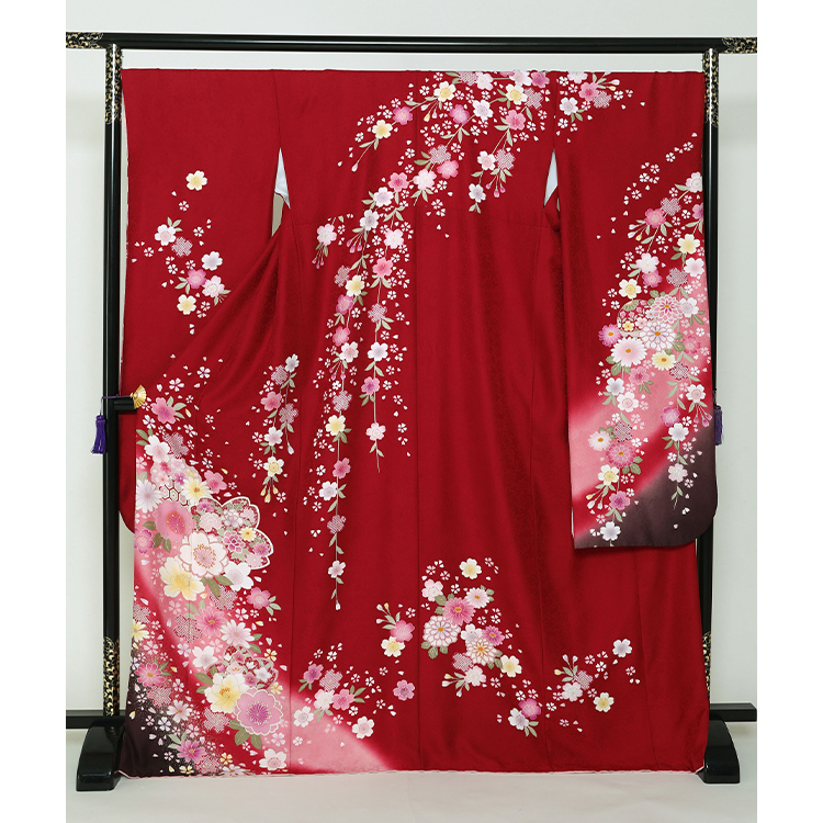赤に桜
