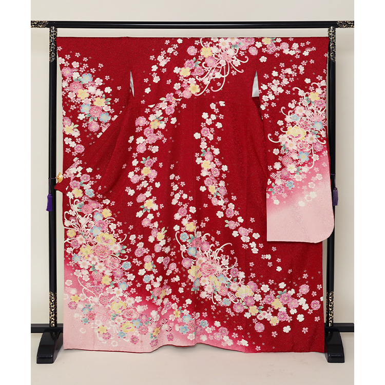 赤にピンク　花尽くし