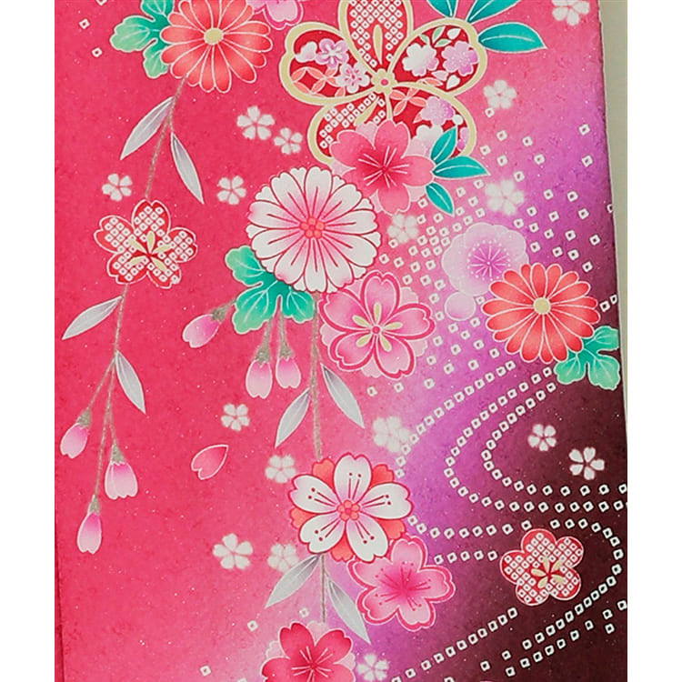 濃いピンク　花流水