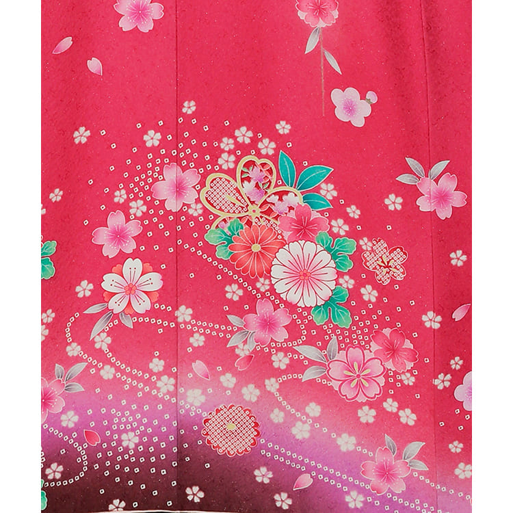 濃いピンク　花流水