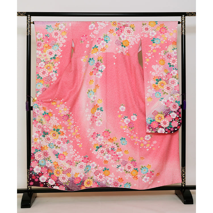 サーモンピンク花流水