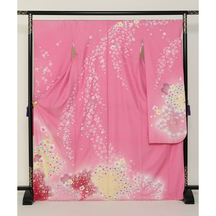 ピンク地桜尽くし