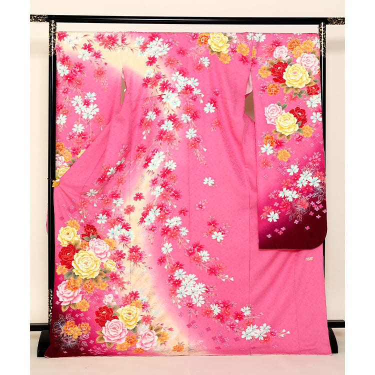 ピンクに薔薇と小花