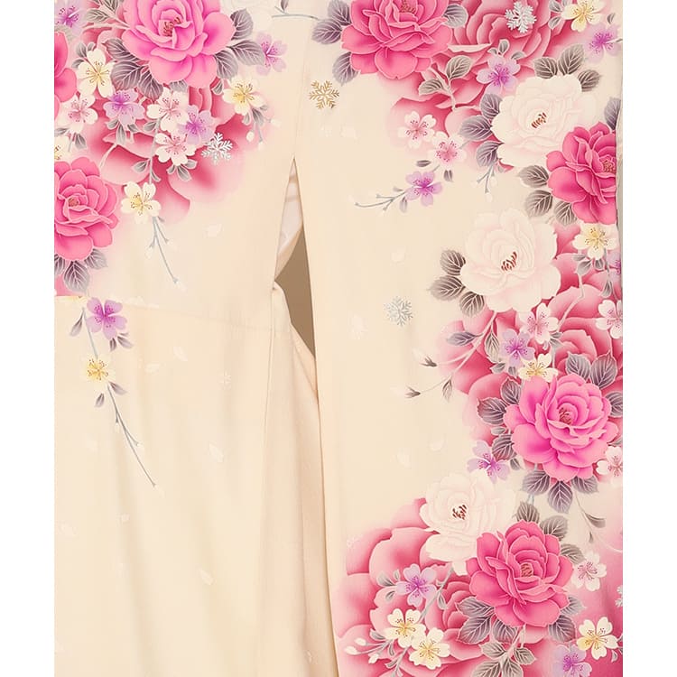 白ピンクぼかしに薔薇