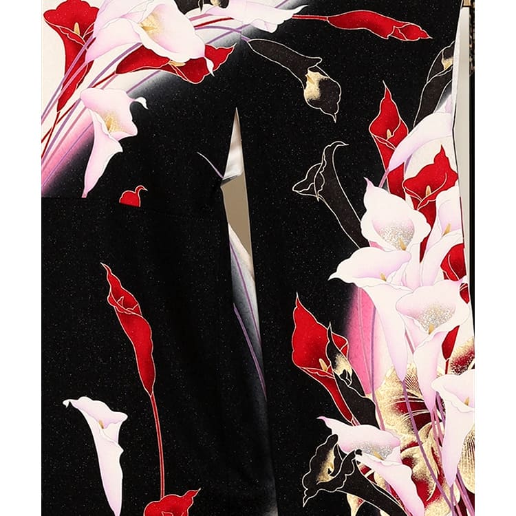PRINCESS　FURISODE　白に黒ぼかし　カラー